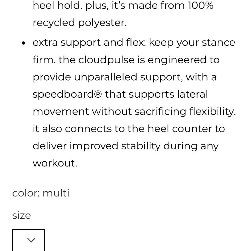 Women’s lavender on cloud pulse training Athletic Shoes - Picture 10 of 10